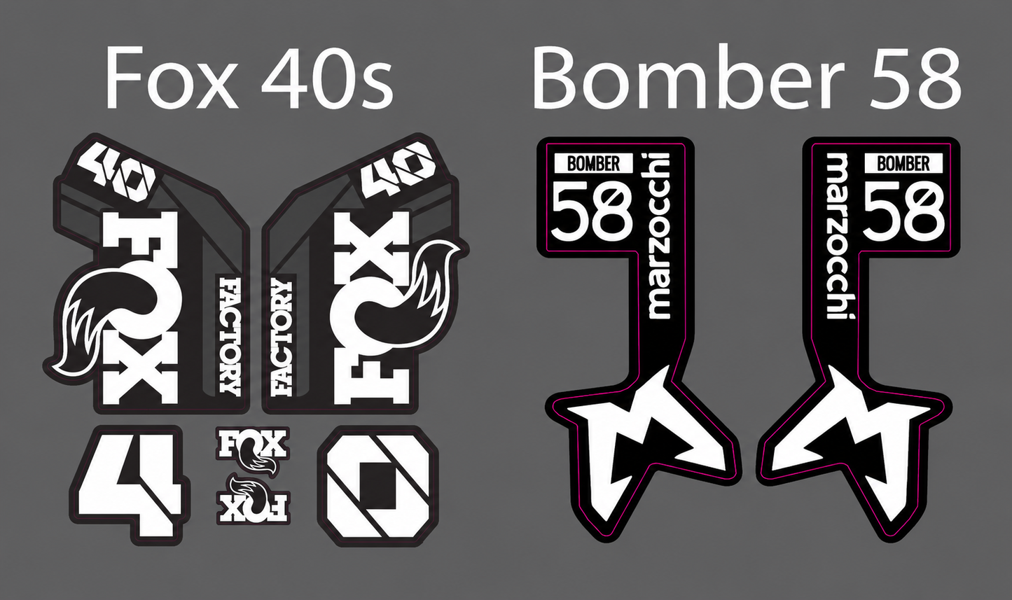 Fox 40/Bomber 58 Fork Guard Decals