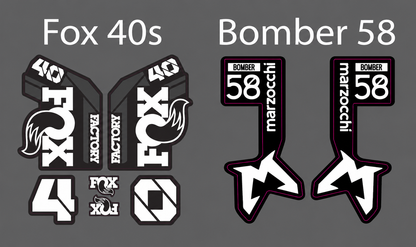 Fox 40/Bomber 58 Fork Guard Decals
