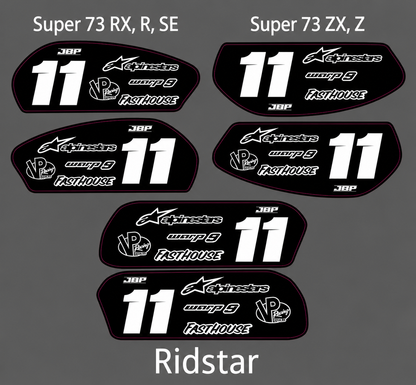 Super 73/Ridestar Battery Decals