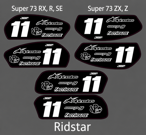Super 73/Ridestar Battery Decals