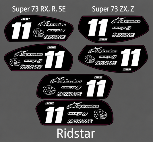 Super 73/Ridestar Battery Decals