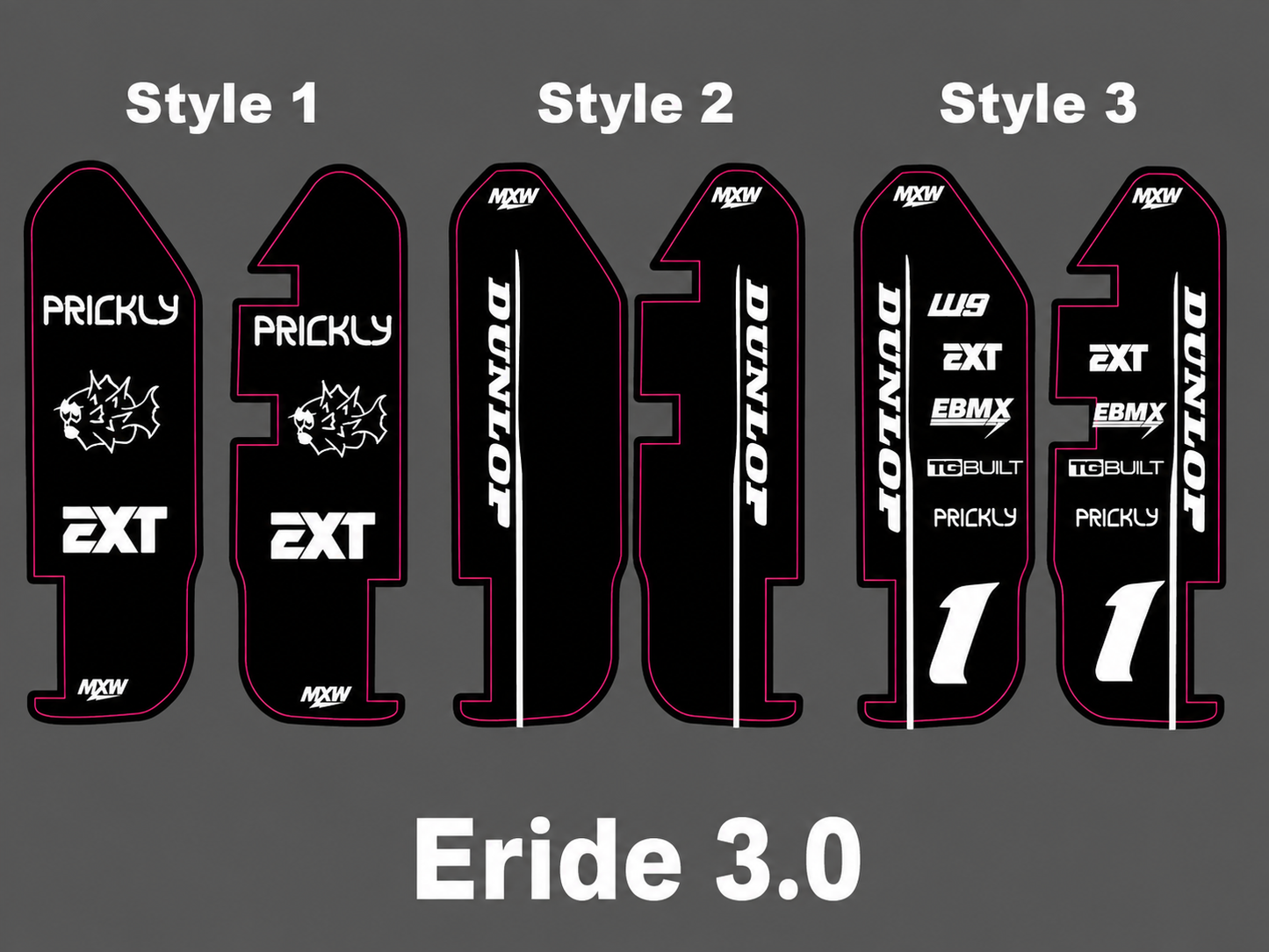 Eride 3.0 Fork Guard Decals
