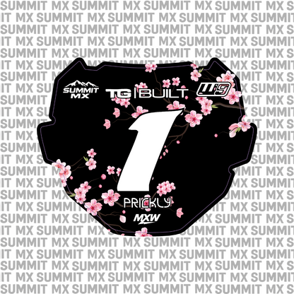 Cherry Blossom Number Plate Decal