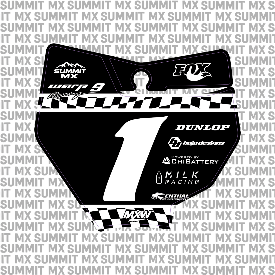 Finish Line Number Plate Decal