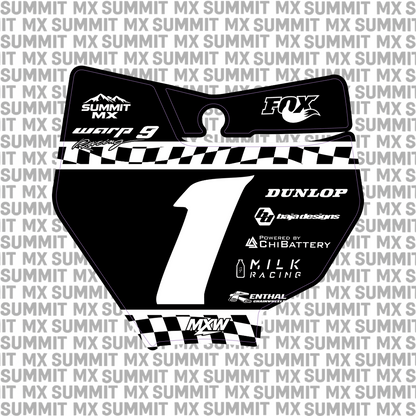 Finish Line Number Plate Decal