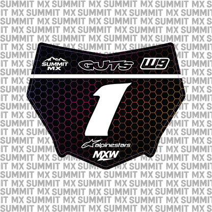 Hex Number Plate Decal