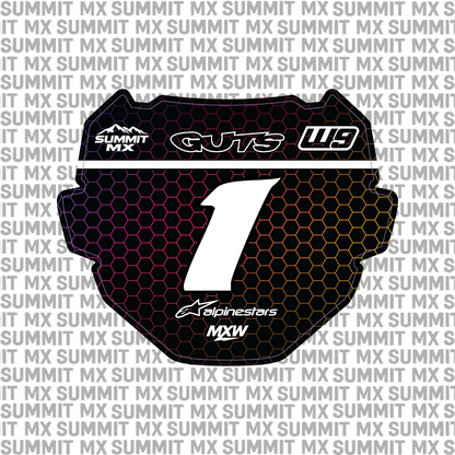 Hex Number Plate Decal