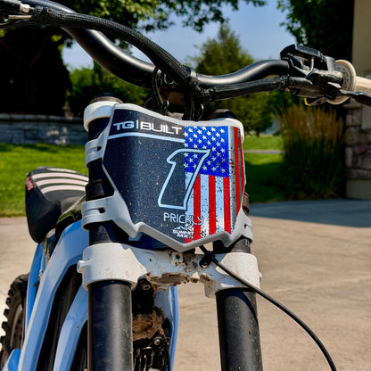 Stars & Stripes Full Color Number Plate Decal
