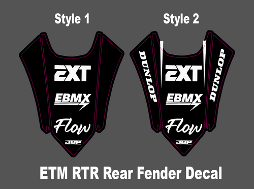 Etm RTR Rear Fender Decal