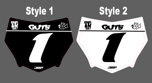 Motocuts Race Front Plate Decal