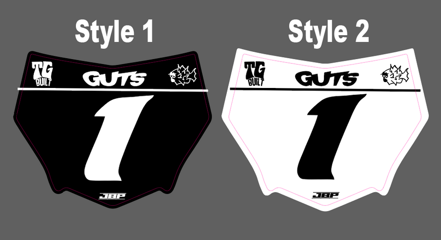 Motocuts Race Front Plate Decal